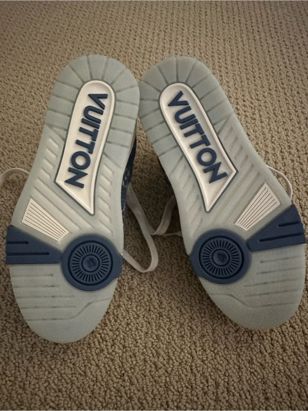 Louis Vuitton Women’s Denim Blue Monogram Trainer Sneakers